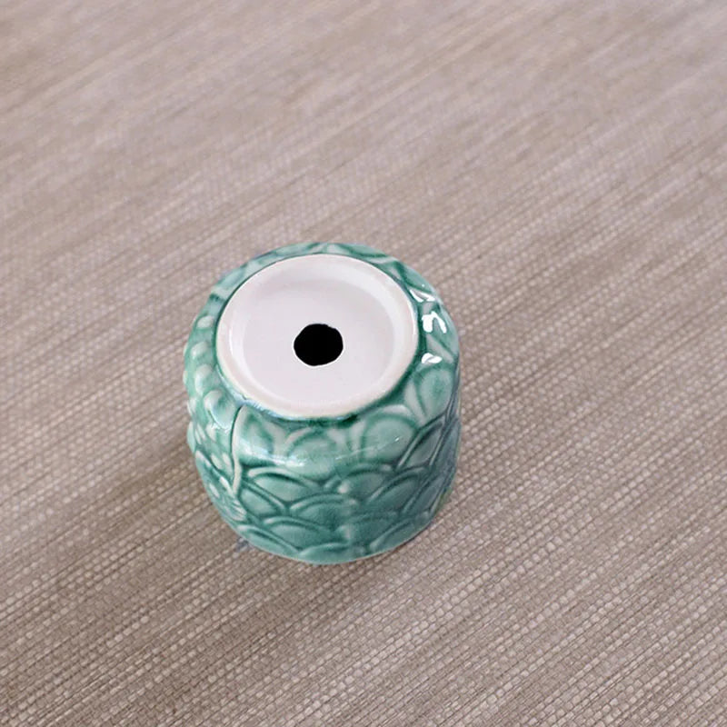 Ceramic Thumb Flowerpot Owl Succulent Plant Pot Kiln Flow Glaze Breathable Pot Small Vase for Desktop Ornaments Home Decor