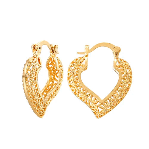 Ethlyn Vintage Style Africa Earrings for Women Gold Color Clip Earrings Girl,Ethiopian Jewelry Arab Middle East Gift E73