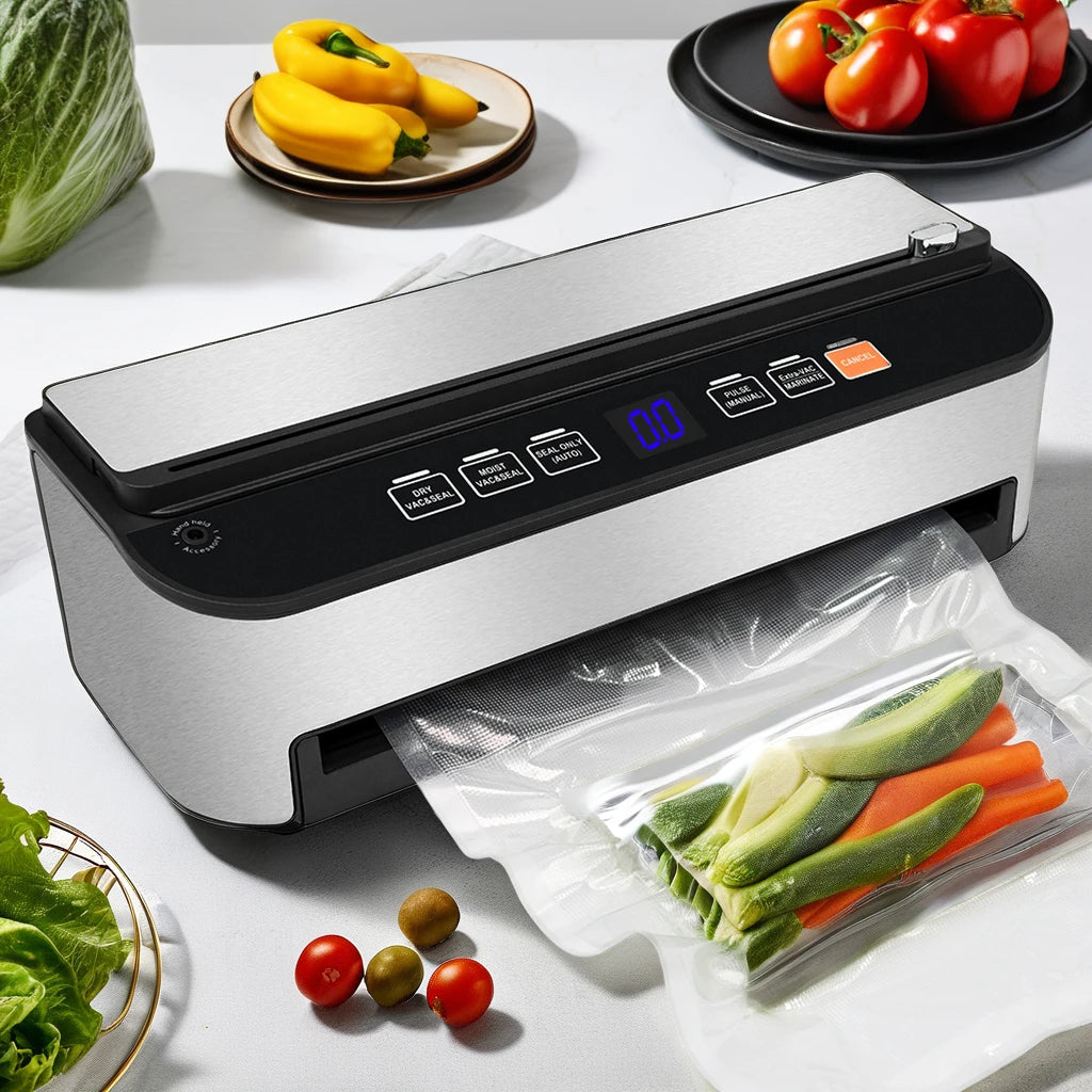 Automatic Vacuum Sealer Machine With 220-240V EU PLUG Removable Drip Tray Easy to Clean for Dry/Moist Food