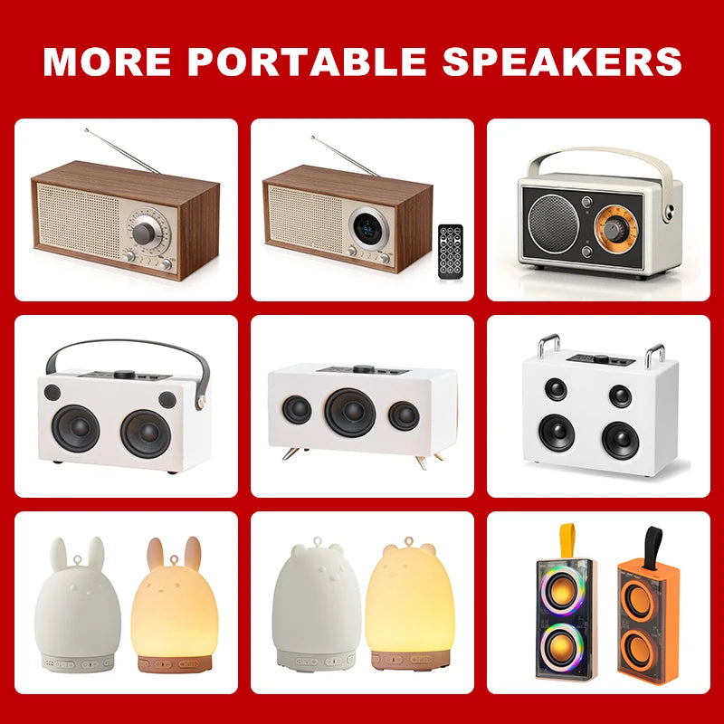 Compact Wireless Speaker with Modern Design Long Playtime Hands Free for Outdoor Entertainment Speaker