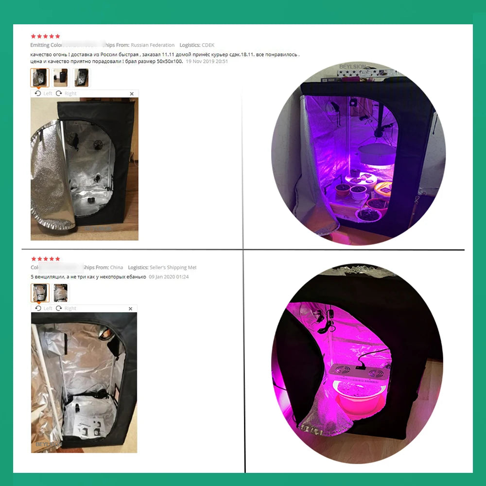 BEYLSION 120X90X180CM Multifunctional 600D Grow Box Mental Pole Plant Grow Tent Growing Dark Room Watch Window