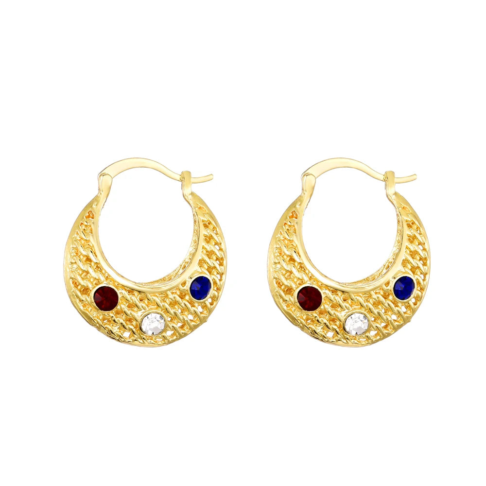 Ethlyn Vintage Style Africa Earrings for Women Gold Color Clip Earrings Girl,Ethiopian Jewelry Arab Middle East Gift E73
