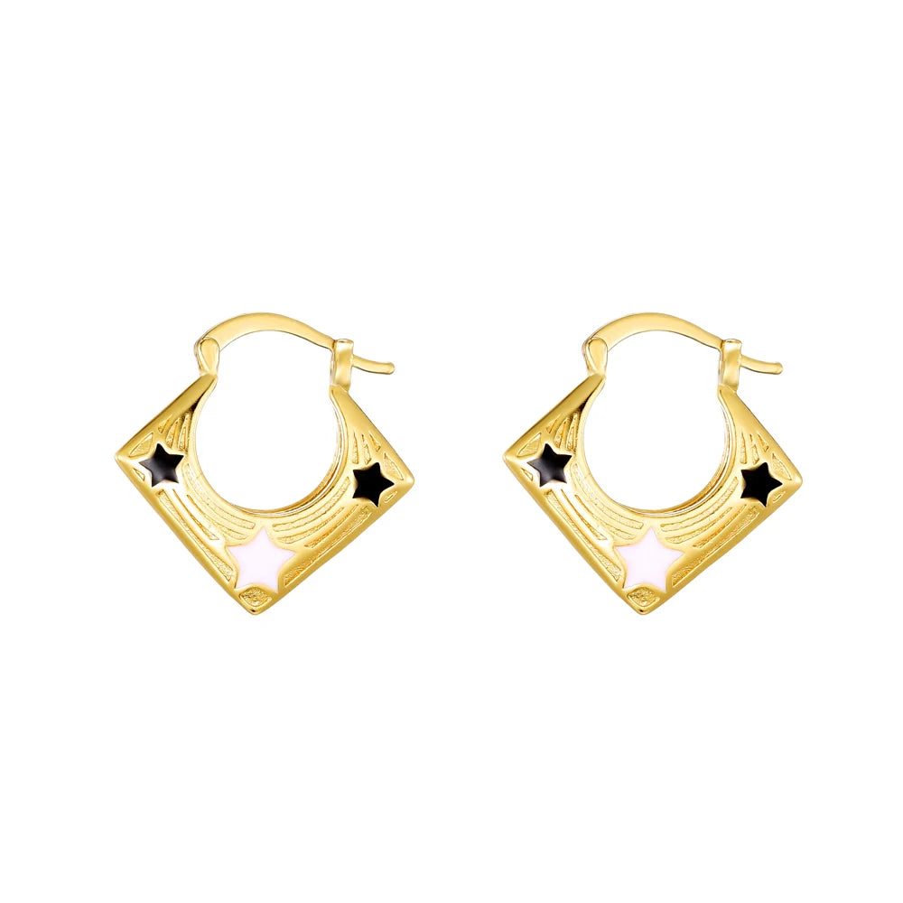 Ethlyn Vintage Style Africa Earrings for Women Gold Color Clip Earrings Girl,Ethiopian Jewelry Arab Middle East Gift E73