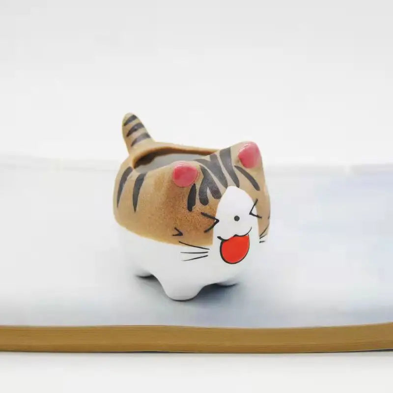 Ceramic Cat Succulents Flower Pot Cute Cartoon Mini Animal Planter Bonsai Cactus Plant Pots Desktop Decor Creative Gift