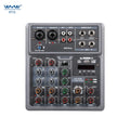 DJ Live Sound 4 Channels Portable Mini Audio Mixer Console with Bluetooth MP3 USB