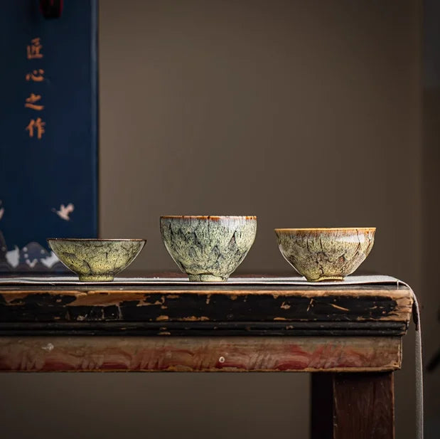 Chinese Style Souvenir Gift for Friends, Practical Souvenir, Kiln Transformation Five element Cup
