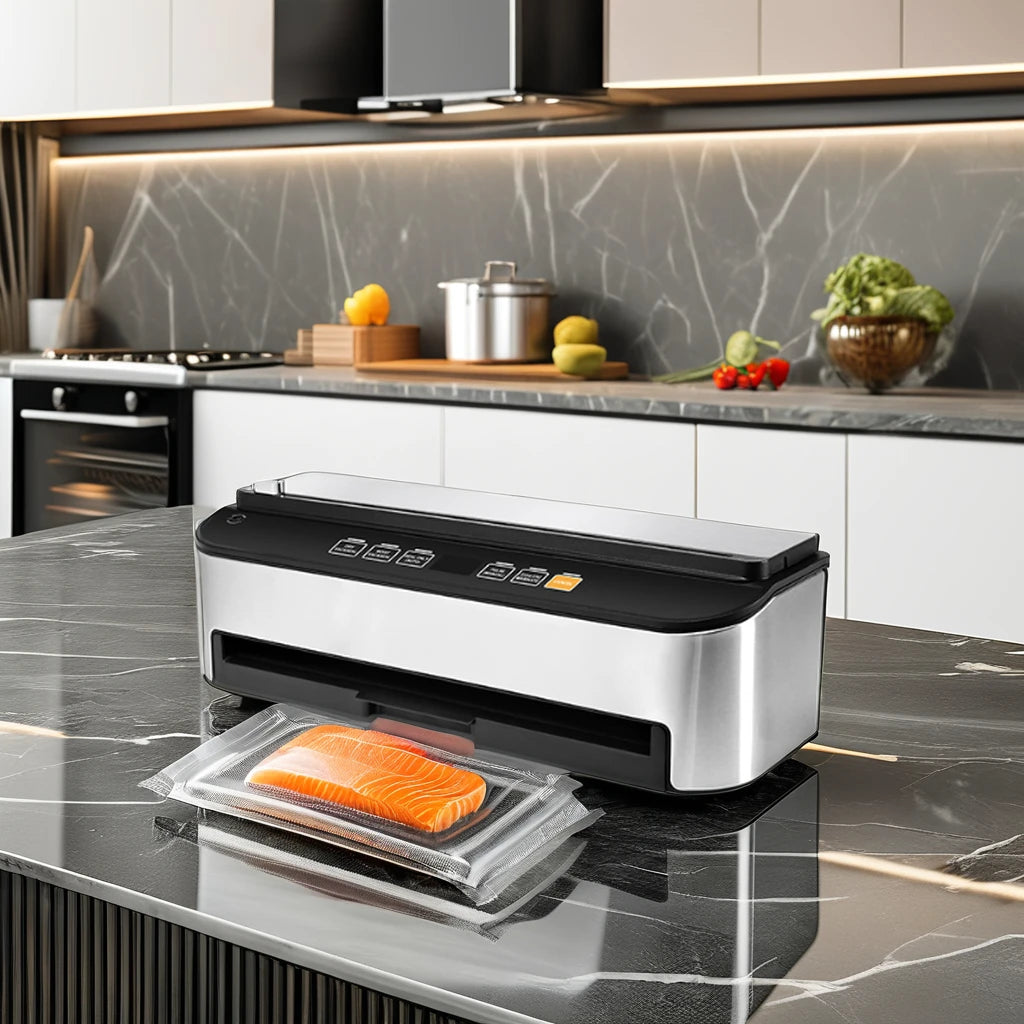 Automatic Vacuum Sealer Machine With 220-240V EU PLUG Removable Drip Tray Easy to Clean for Dry/Moist Food