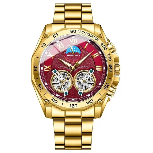 Binbond 4833 B4833 Business Fashion Man Quartz Wristwatch Luxury Stainless Steel Men's Watch Multi Functional Men's Wrist Watch