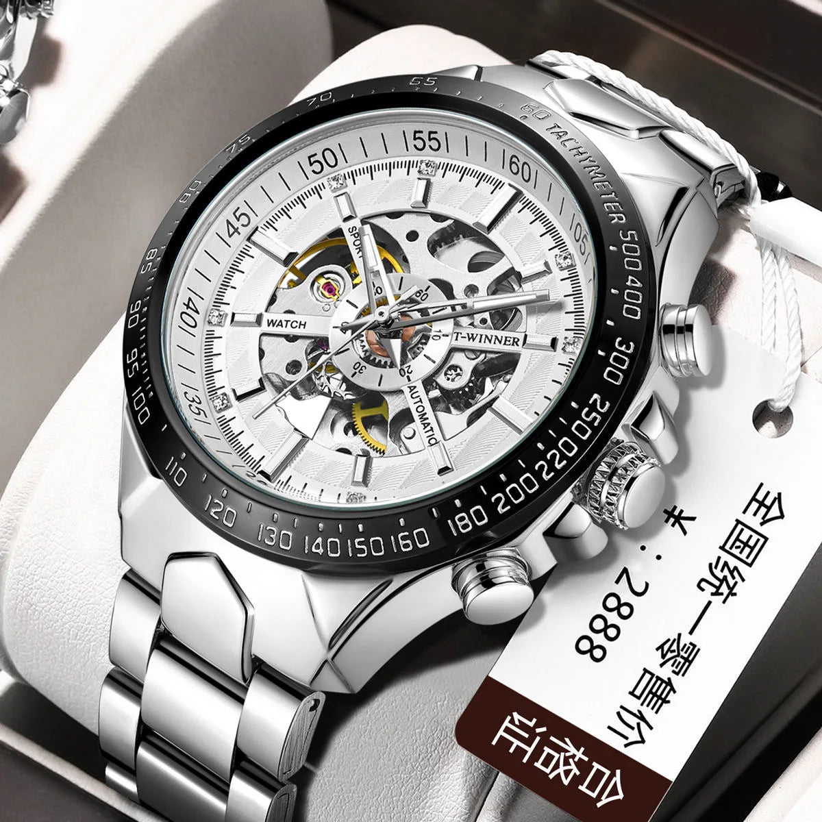2023 T-Winner Men Luxury Wrist Watches Custom Logo Automatic Mechanical Watch for MAN