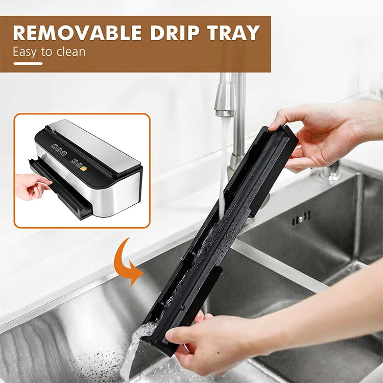Automatic Vacuum Sealer Machine With 220-240V EU PLUG Removable Drip Tray Easy to Clean for Dry/Moist Food
