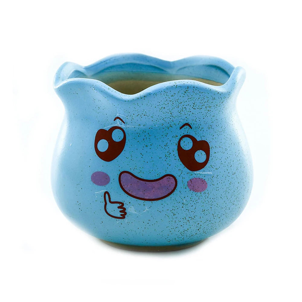 Ceramic Cute Ceramic Flower Pot Ins Succulent Flowerpot Rectangular Plant Potted Desk Decorate Ornament Gardening Decoration