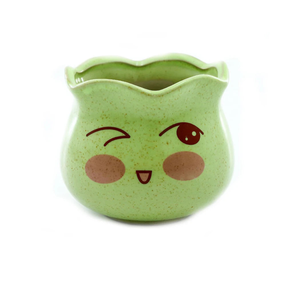 Ceramic Cute Ceramic Flower Pot Ins Succulent Flowerpot Rectangular Plant Potted Desk Decorate Ornament Gardening Decoration