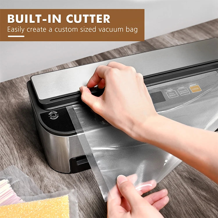 Automatic Vacuum Sealer Machine With 220-240V EU PLUG Removable Drip Tray Easy to Clean for Dry/Moist Food