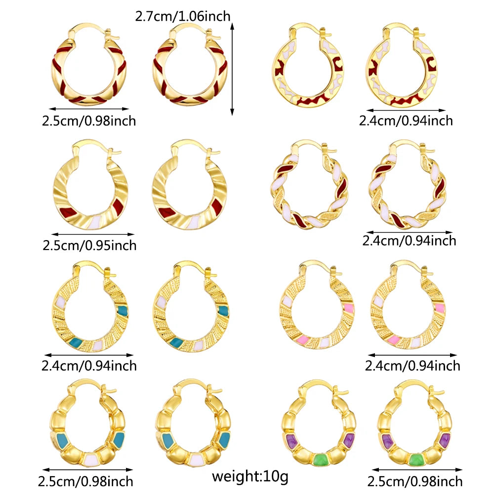 Ethlyn Vintage Style Africa Earrings for Women Gold Color Clip Earrings Girl,Ethiopian Jewelry Arab Middle East Gift E73