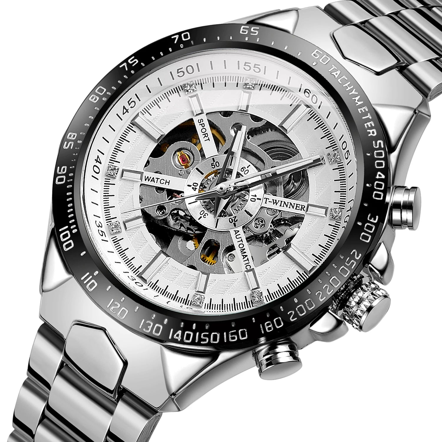2023 T-Winner Men Luxury Wrist Watches Custom Logo Automatic Mechanical Watch for MAN