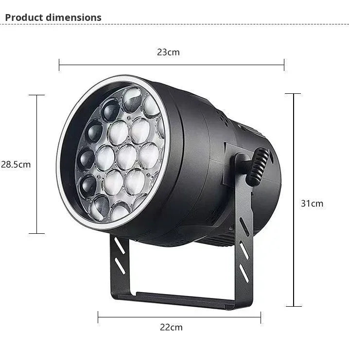19pcs 15W Focusable Color Changing CTO Effect Aperture High Power IP65 Par Light Performance Stage Spot Lighting