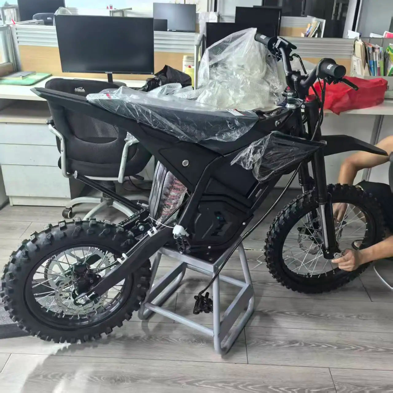 Carbon Steel Frame 3500w Motor Power Mountain Bike High Speed 14''/12'' Fat Tyre 60v E Dirt Bicycle