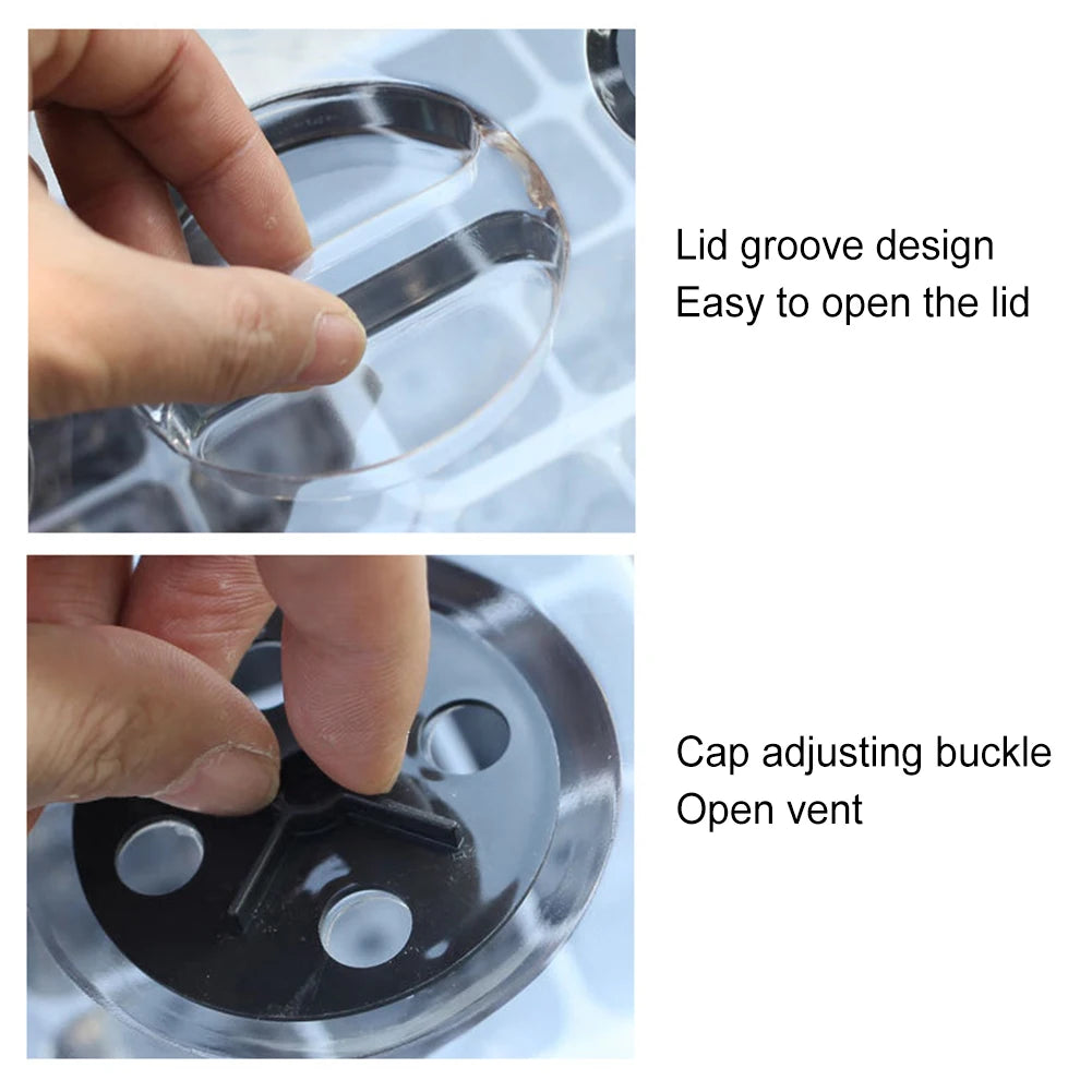 12/24/48 Holes Flower Vegetable Seedling Pots Seedling Tray Garden Pots Durable Seed Germination Plant Flower Pots Grow Box