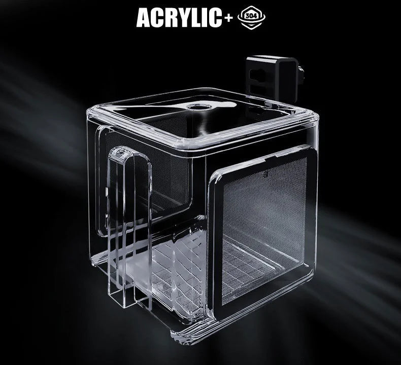 Aquarium Fish Tank Acrylic Isolation Box Stainless Steel Mesh Pneumatic Spawning Incubation Box Ornamental Breeding Room Small