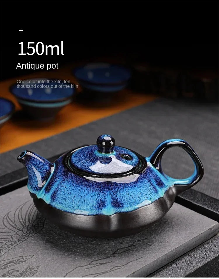Classical Design Teapot Sets Gift Bag Drinkware Tea Sets Hand Painting Country Ceramic Chinese Tea Set Cup And Tea Pot Set NONE
