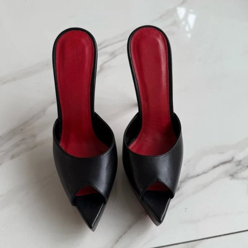 2026 Summer Women High Heeled Shoes for Woman's Pointed Toe Peep Toe Stiletto Platform Pumps Sexy Ladies Wedding Dance Shoes