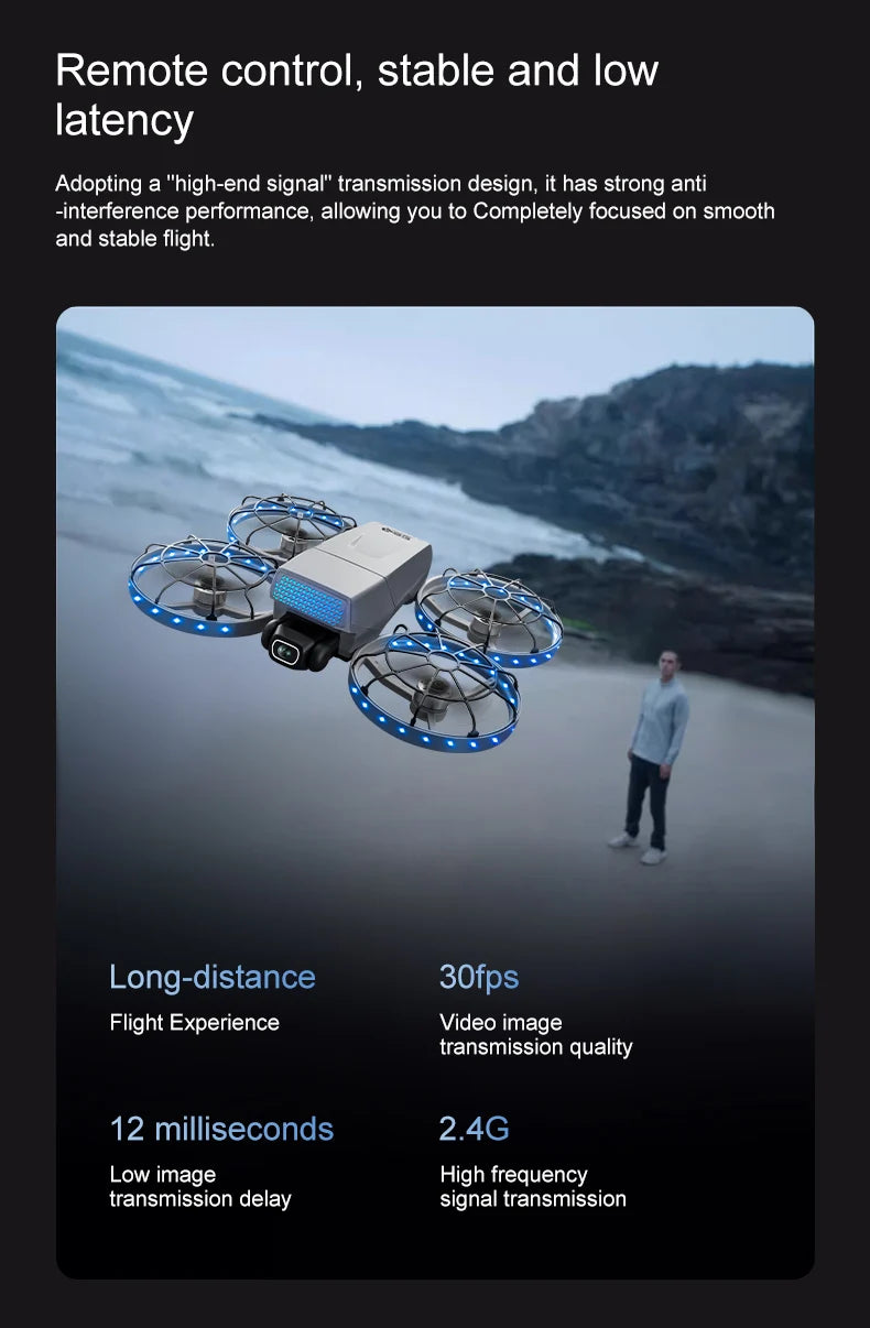 droneS 4k professional 10km  brushless optical flow folding dual mirror professional aerial photography with servo gimbal drone