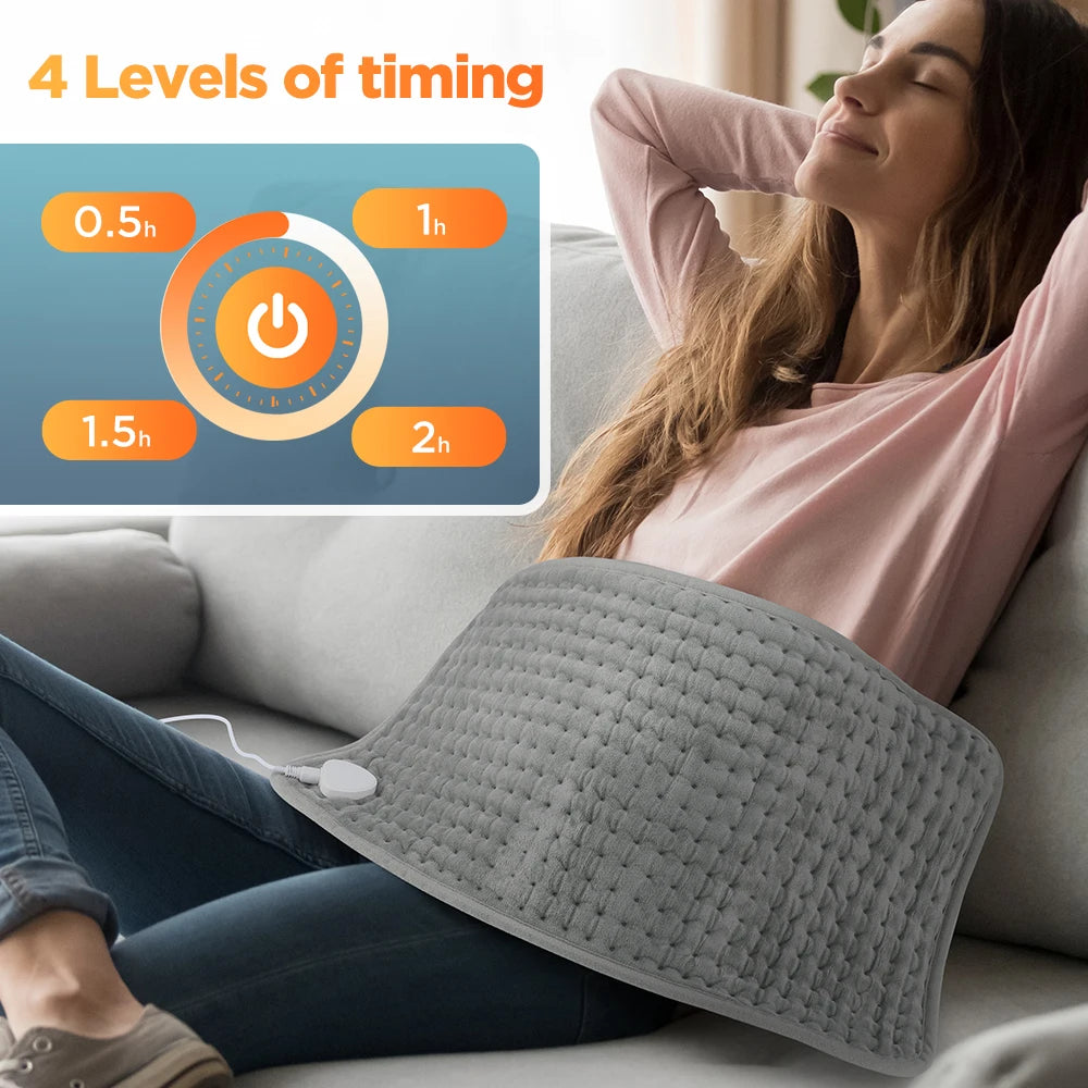 Electric Heating Pad for Back and Leg 9 Heat Levels Temperature Control Hot Compress Fast Heating Mat Pet Warming Mat Home Use