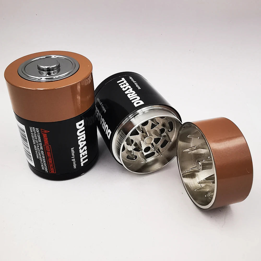 Battery Shaped Metal Herb Grinder Style 3 layers Tobacco Grinder Tool