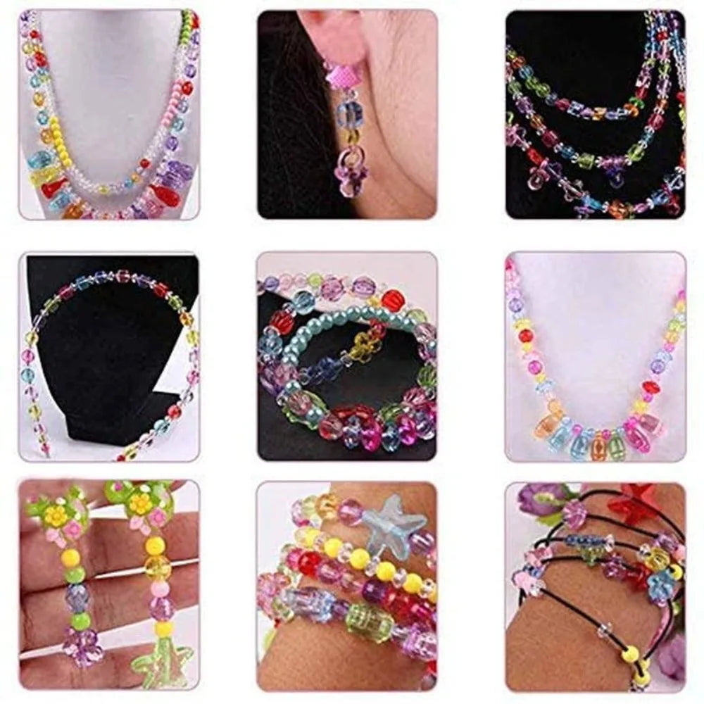 Arts Crafts DIY Handmade Beaded Kit Toy DIY Toy Jewelry Set DIY Making Beads Kit Toy Kawaii Creative