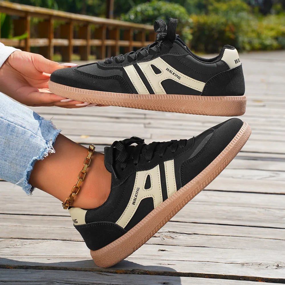 2025 New Ladies Black Sneakers Soft-soled Comfortable Shoes Women Leisure Joker Walking Shoes Tenis Feminino Zapatillas Mujer