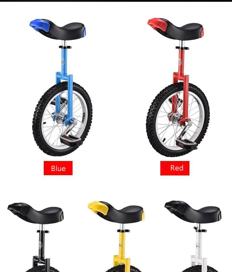 24'' Unicycle Monocycle Men Children Adult Balance Bike Funny Acrobatics Single-Wheel Lock Wheelbarrow