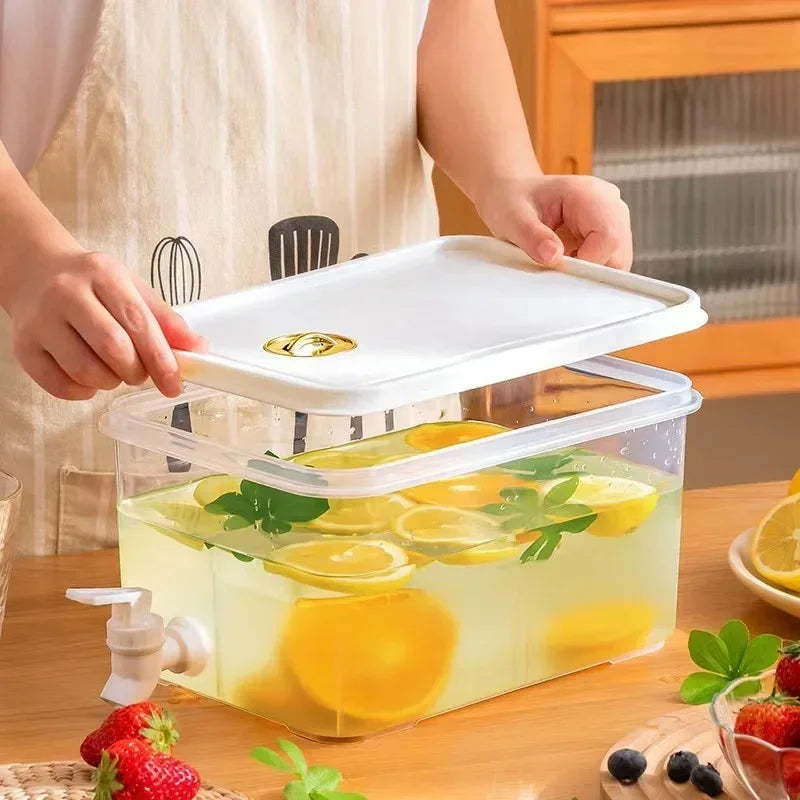 5L/3.5L  water jug with Faucet Jug Refrigerator Cold Water Bucket Dispenser Summer Fruit Juice Drink Container Fridge Pots