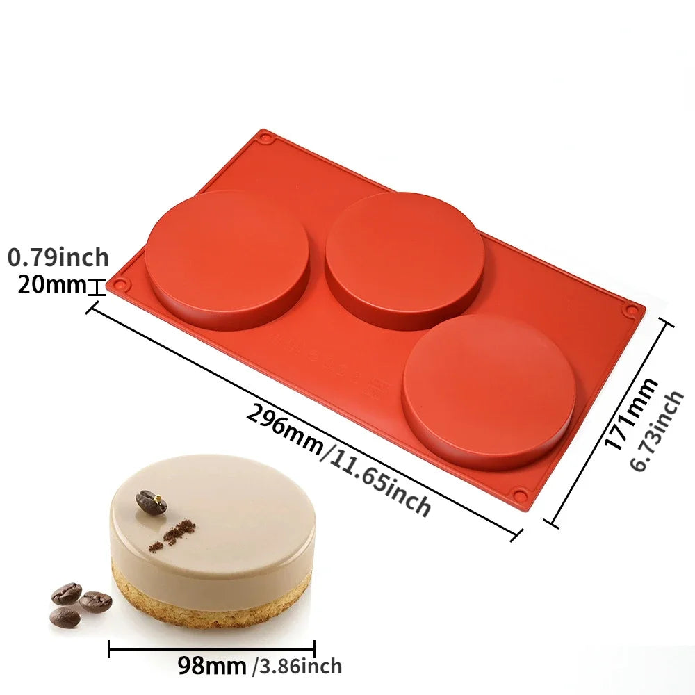 Cylinder Silicone Mold for Soap Jelly Pudding Resin Chocolate Cookie Mold hocolate Covered Sandwich Tool Candy Cake Baking Pan