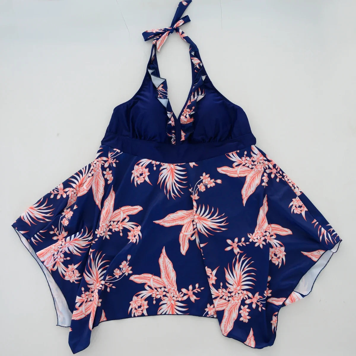 Bikini 2025 Summer Plus Size Swimsuit Female Split Lace Print Slim Fit Bag Hip Sexy Mesh Skirt Style Ladies Swimwear Beachwear