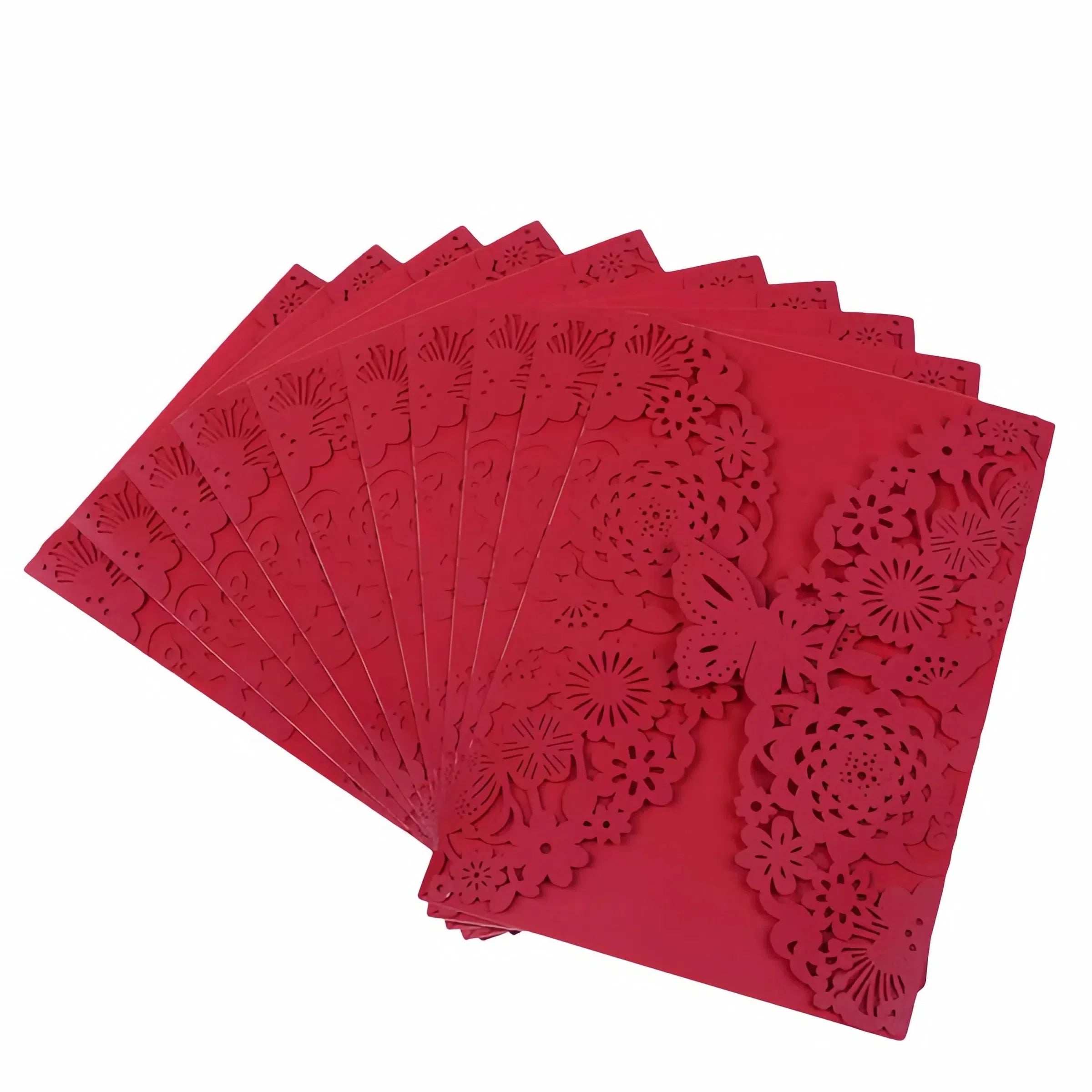 10pcs 3D Butterfly Wedding Invitation Card Flower Bithday Cards Girl Debut Invitations Laser Cut Hollow Out Party Cards 5R size