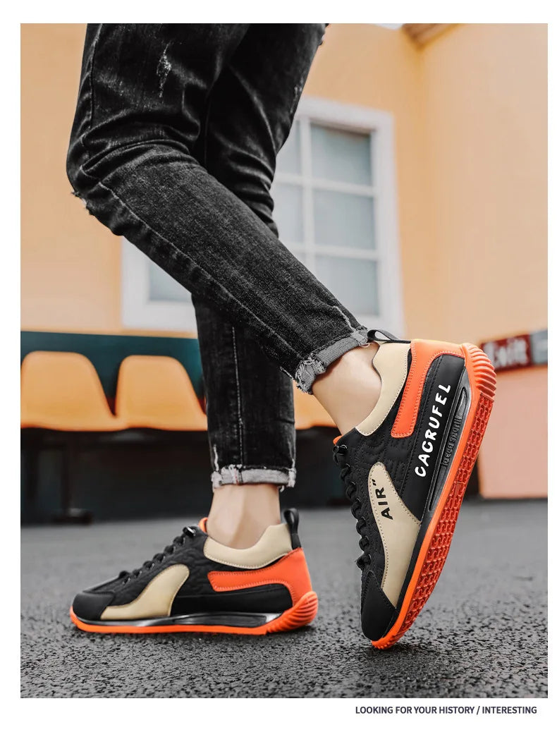 2025 New Men Sneakers Fashion Thick Sole Men Casual Shoes Luxury Breathable Outdoor Male Running Shoes Lace-Up Mens tennis Shoes
