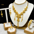 Ethiopian Tassel 24k Gold Plated Jewelry Sets For Women Arabic Wedding Indian Bridal Dubai Necklace And Earring Set Party Gifts