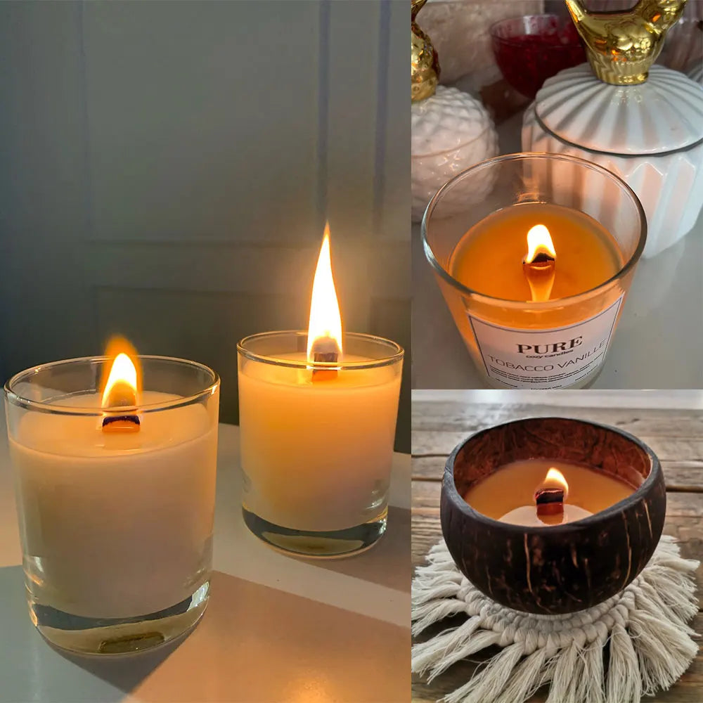 250g/500g Natural Soy Wax Granular DIY Candle Making Supplies Scented Candle Raw Material Smokeless Candle Wicks Making Crafts