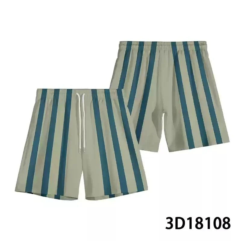 2026 Summer Loose Strawberry Shorts Mayonnaise Beach Shorts Men Swim Trunks Drawstring Waist Quick Dry Cartoon Pants Streetwear