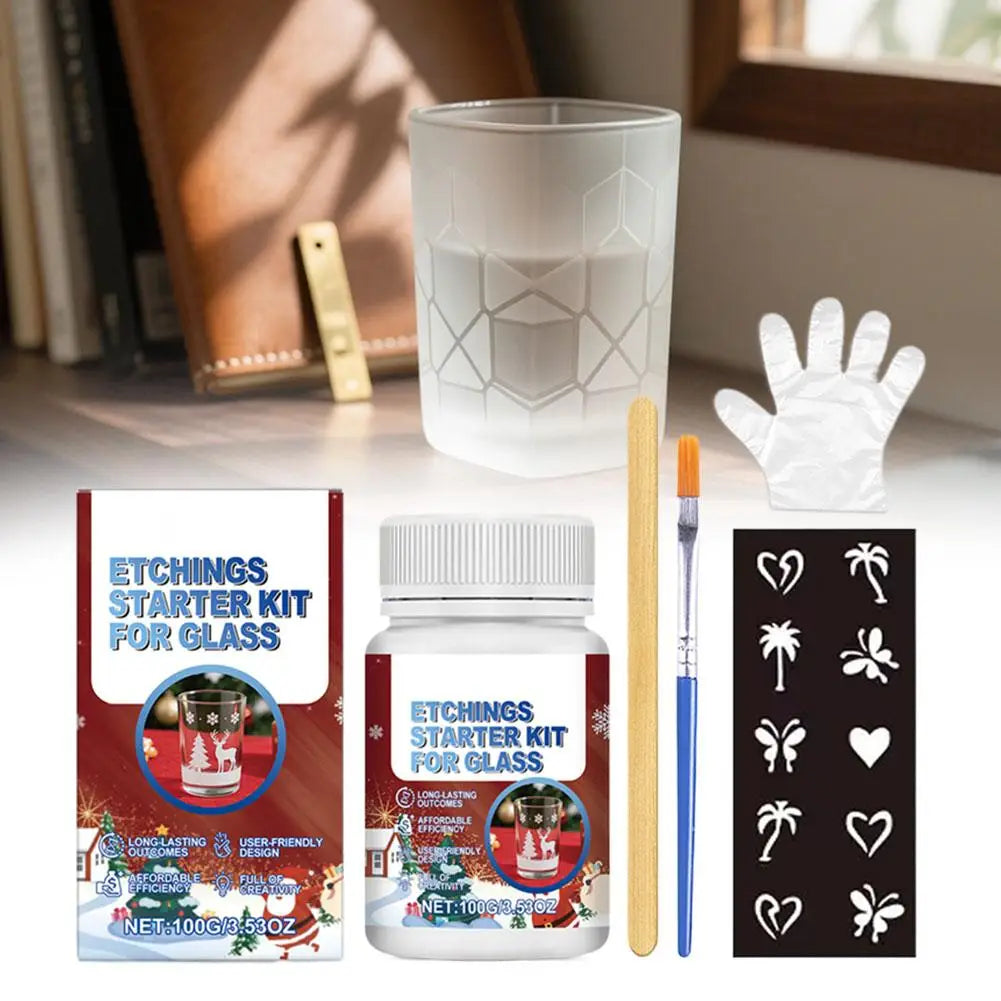 Easter Arts and Crafts Glass Handicraft Engraving Kit with 6 Tools Engraving Kit for Glass Beginners That Creates Engraving