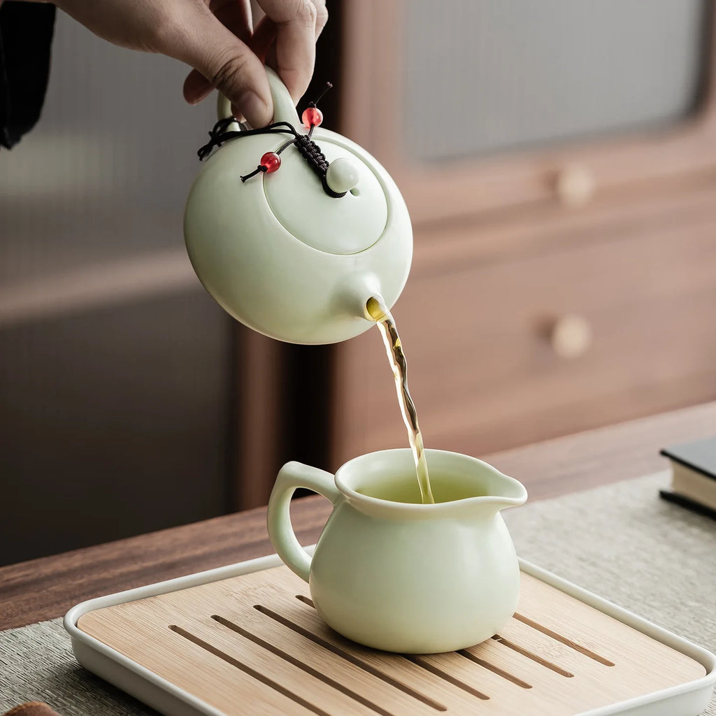 1Set, Chinese Tea Travel Tea Set Kung Fu Tea Set Ceramic Portable Teapot Teaset Gaiwan Tea Cups of Tea Ceremony Tea Tool