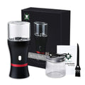 Electric Herb Grinder Compact Size Updated 6 Blades with 50ml Glass Herb Jars USB-Rechargeable Automatic Electric Grinder
