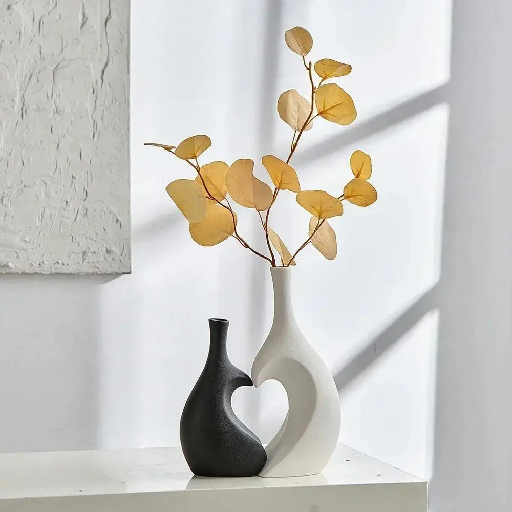 Ceramic Vase for Dried Flowers Home Decorations Modern Style Minimalistm Vases for Wedding Ornaments Flowerpot Cute Room Decor