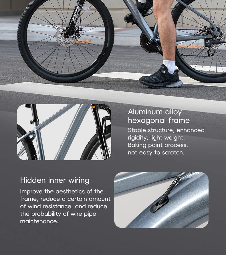 Adults Students Mountain Road Bike Aluminum Alloy 27.5-inch Internal Disc Brake 24-speed Bicycle For Men Women Bike