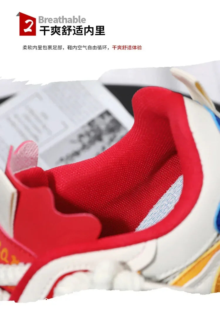 2025 new large-sized men's shoes, all-season fashion and versatile, soft-soled white sneakers and sports shoes