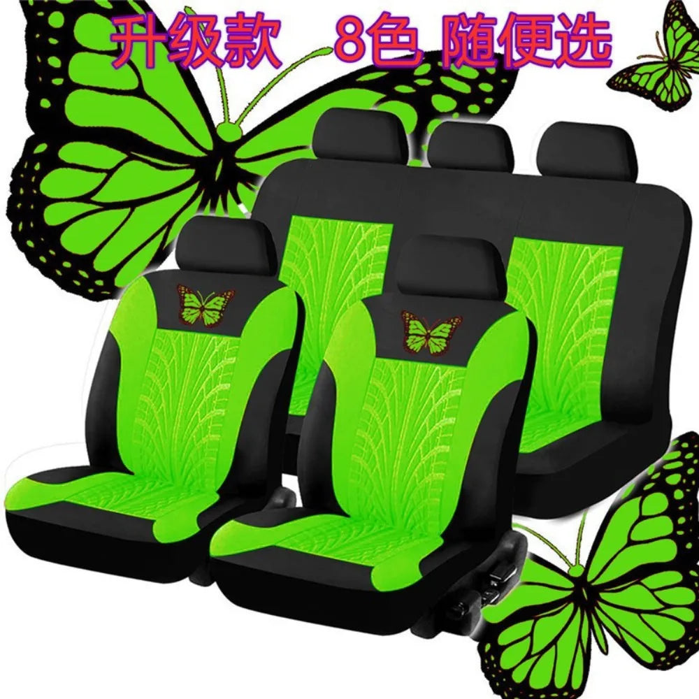 Butterfly Craft Car Seat Covers All-Season Universal Fit Special Embossed Fabric Cushions