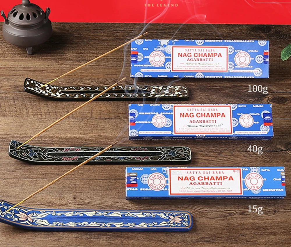 12 boxes, Indian handmade bamboo sticks incense, NAG CHAMPA natural incense, Anti-Odor, meditation, Sleep aid, home fragrance