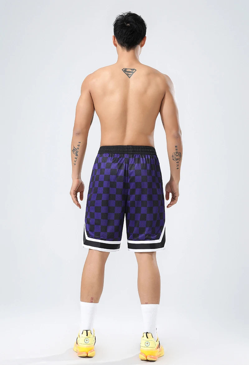 Boys Basketball Running Sports Loose Plus Size Shorts Tie With American Street Print Five Points Big Pants Gym Training
