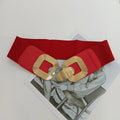 Elastic Black Corset Belt Female Waist Gold Buckle Stretch Cummerbunds Red Belts For Women High Quality Beige Waistband