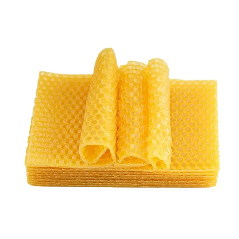 10Pcs Beeswax Sheets Candle Making Craft DIY Kits Honey Candles Maker Full Bees Wax Honeycomb Beekeeping Foundation Sheets New